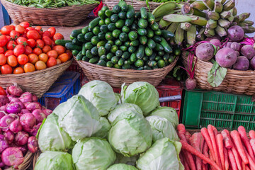 Vegetable at a market in Chittorgarh, Rajasthan state, India