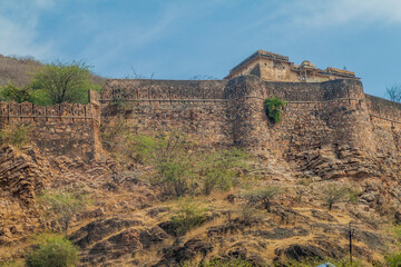 Fortification walls of Bundi, Rajasthan state, India