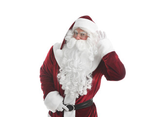 Portrait of Santa Claus on white background