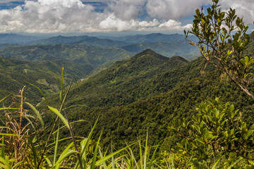 Obraz premium Landscape of mountains near Mount Kinabalu, Sabah, Malaysia