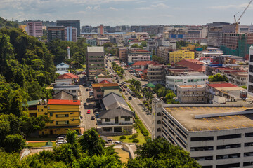 Fototapeta na wymiar Aerial view of Kota Kinabalu, Sabah, Malaysia
