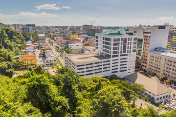 Aerial view of Kota Kinabalu, Sabah, Malaysia
