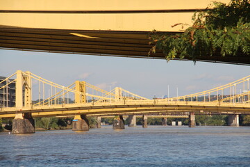 Tied-arch bridge in Fort Pitt, Pittsburgh, Pennsylvania