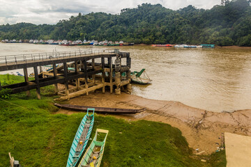 Obraz premium Batang Rejang river in Kapit, Sarawak, Malaysia