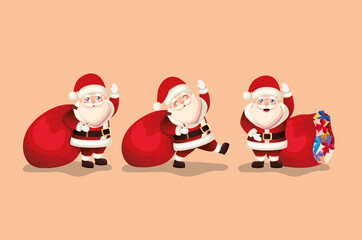 bunch of santa claus icons