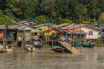 Fototapeta premium Stilt houses of Bako village, Sarawak, Malaysia