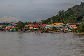 Fototapeta na wymiar Stilt houses of Bako village, Sarawak, Malaysia