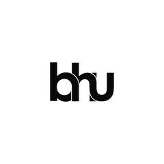 bhu letter original monogram logo design