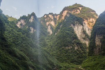 Liusha waterfall near Dehang Miao village, Hunan province, China