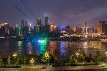Fototapeta na wymiar Skyline of Chongqing with Yangtze river, China