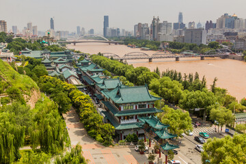 Yellow river (Huang He) in Lanzhou, Gansu Province, China