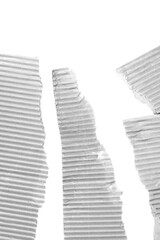 cardboard torn edge. cardboard background isolated on white. Piece of corrugated cardboard torn, isolated on white background. Cardboard texture ragged edge. 