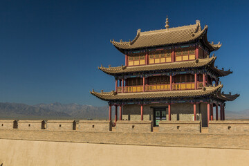 Obraz premium Tower of Jiayuguan Fort, Gansu Province, China