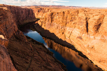 Fototapeta na wymiar Slick Rock Above The Colorado River at Glen Canyon Overlook, Glen Canyon National Recreation Area, Arizona, USA