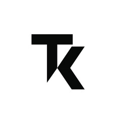 simple abstract tk tl monogram logo