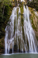 Naklejka premium El Limon waterfall, Dominican Republic