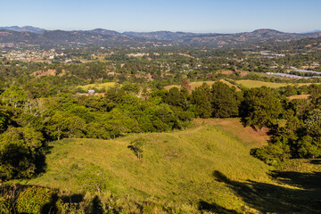 Aerial view of Jarabacoa town in Dominican Republic
