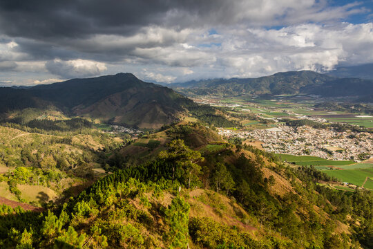 Aerial view of Constanza, Dominican Republic