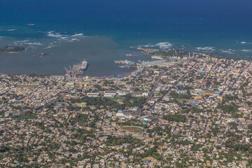 Aerial view of Puerto Plata, Dominican Republic