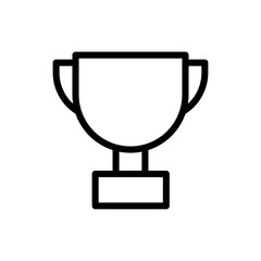 trophy line icon. champion symbol. simple design editable. design vector illustration