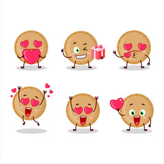 Plastic plate cartoon character with love cute emoticon