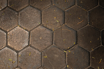 Abstract and beautiful hexagon tile texture