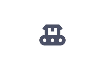 Goods Packed Factory Belt Friendly Bold Icon	