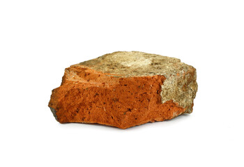 Obraz premium Red brick isolated on white background. 