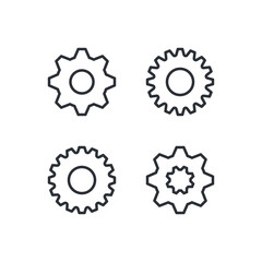 Setting icon vector design, gear symbol.