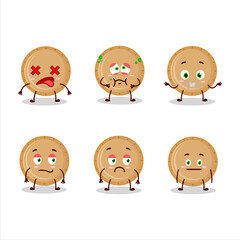 Plastic plate cartoon character with nope expression