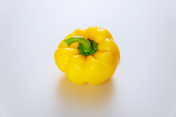 Bulgarian yellow bell pepper isolated on white.