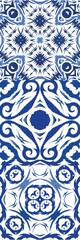 Ornamental azulejo portugal tiles decor.