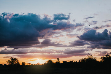 sunset in the clouds