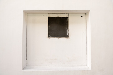 Naklejka na ściany i meble Vintage window isolated against a white background. 