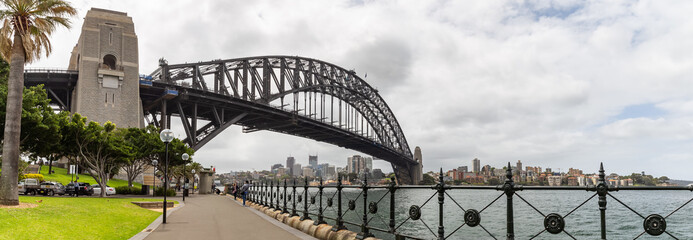 SYDNEY, AUSTRALIA - Oct 24, 2018: View of Sydney harbor bridge and downtown