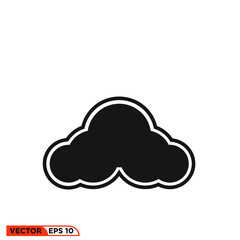Icon vector graphic of cloud, good for template