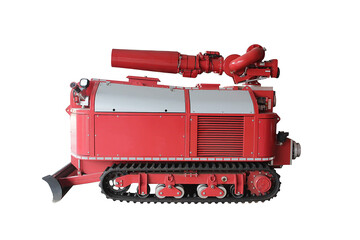 A fire truck isolated on a white scene
