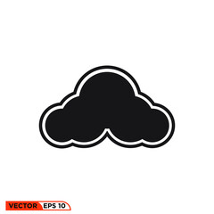 Icon vector graphic of cloud, good for template