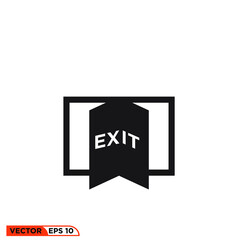 Icon vector graphic of exit door, good for template