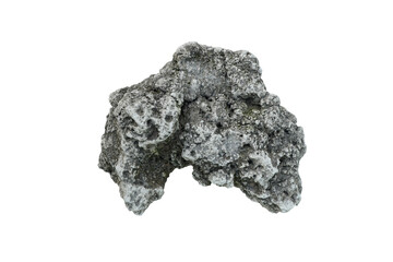 sponge stone is used to decorate natural gardens, isolated on white background. perlite rock.