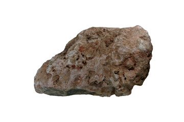 sponge stone is used to decorate natural gardens, isolated on white background. perlite rock