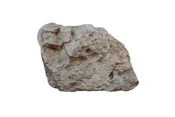 raw of marble metamorphic rock isolated on white background. 