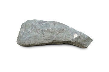 raw specimen of andisite rock isolated on white background.