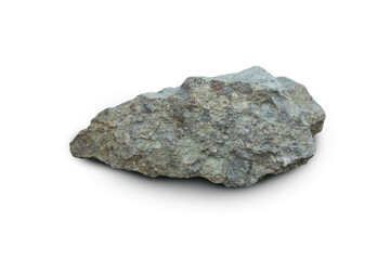 andisite extrusive volcanic rock isolated on white background.