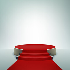 podium display background with red carpet
