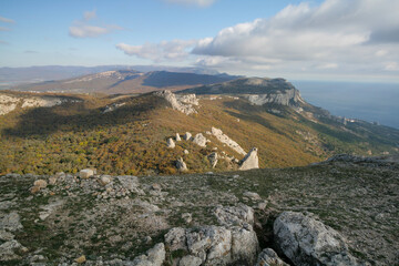 Fototapeta na wymiar Temple of the Sun (Tyshlar rocks), Crimea