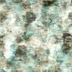 Obraz premium Seamless geo splattered hexagon shape pattern print. High quality illustration. Detailed digital render of polygonal shapes spread like confetti and glowing. Seamless repeat raster jpg pattern swatch.