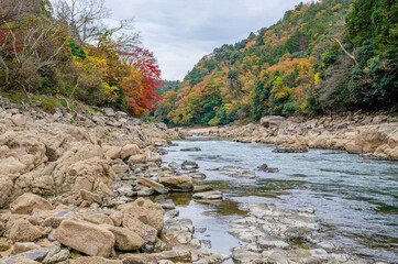 滋賀県の瀬田川　鹿跳渓谷
