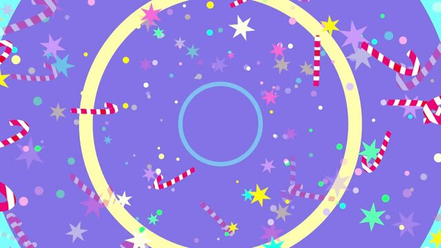 Looped Christmas candy cane pattern motion graphics.
