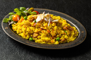 カレーピラフ　Curry pilaf rice Asian style